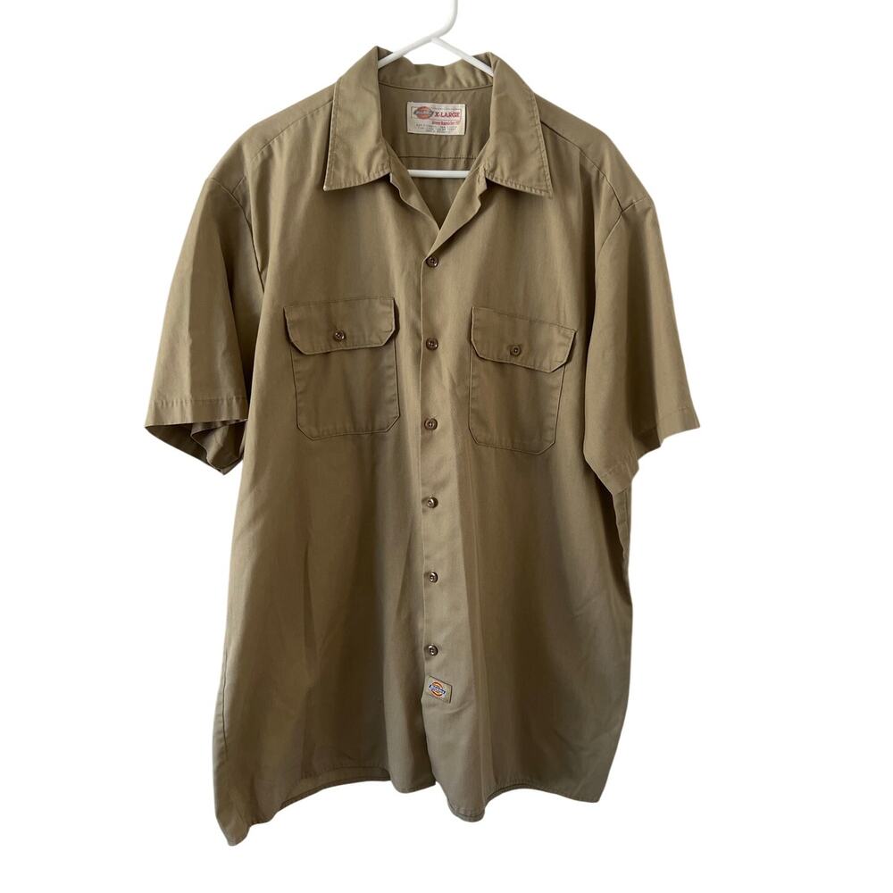 Dickies Vintage Men’s Work Shirt Tan Size XL Workwear Streetwear Indie